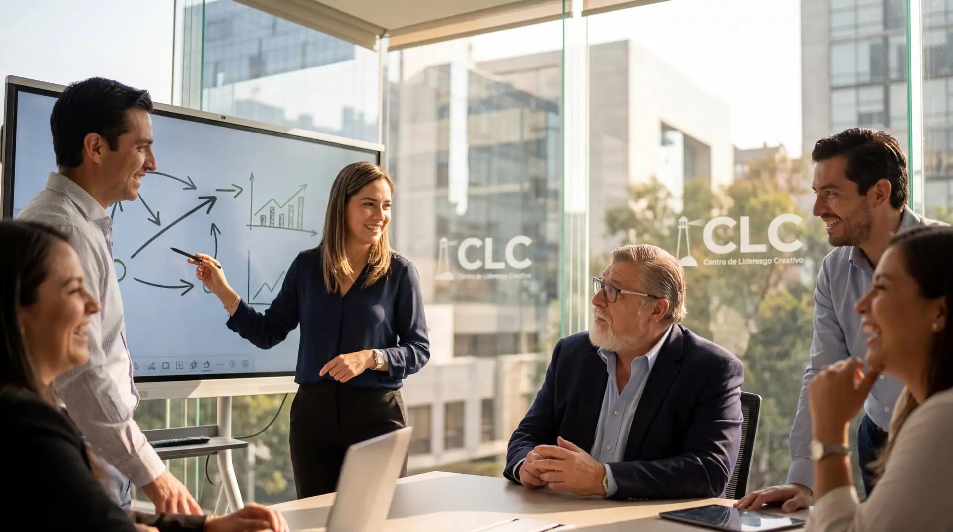Ejecutivos participando en el curso de habilidades directivas y programas de formación del CLC en México.