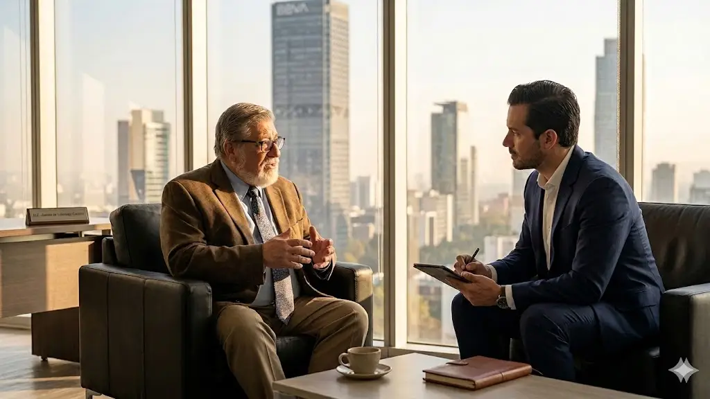 Coach de liderazgo dando sesion de coaching