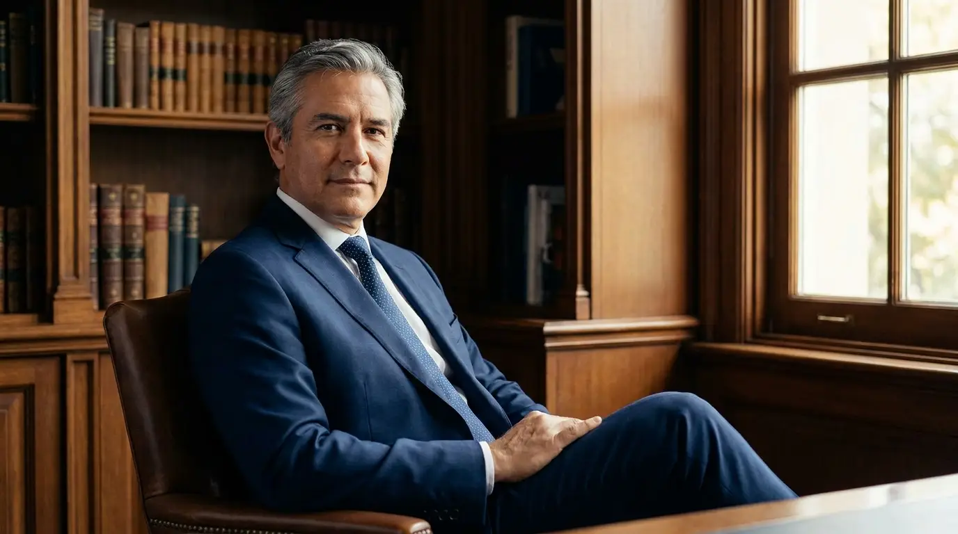 Liderazgo imagen pública: retrato editorial de directivo coherente, símbolo de la imagen como capital